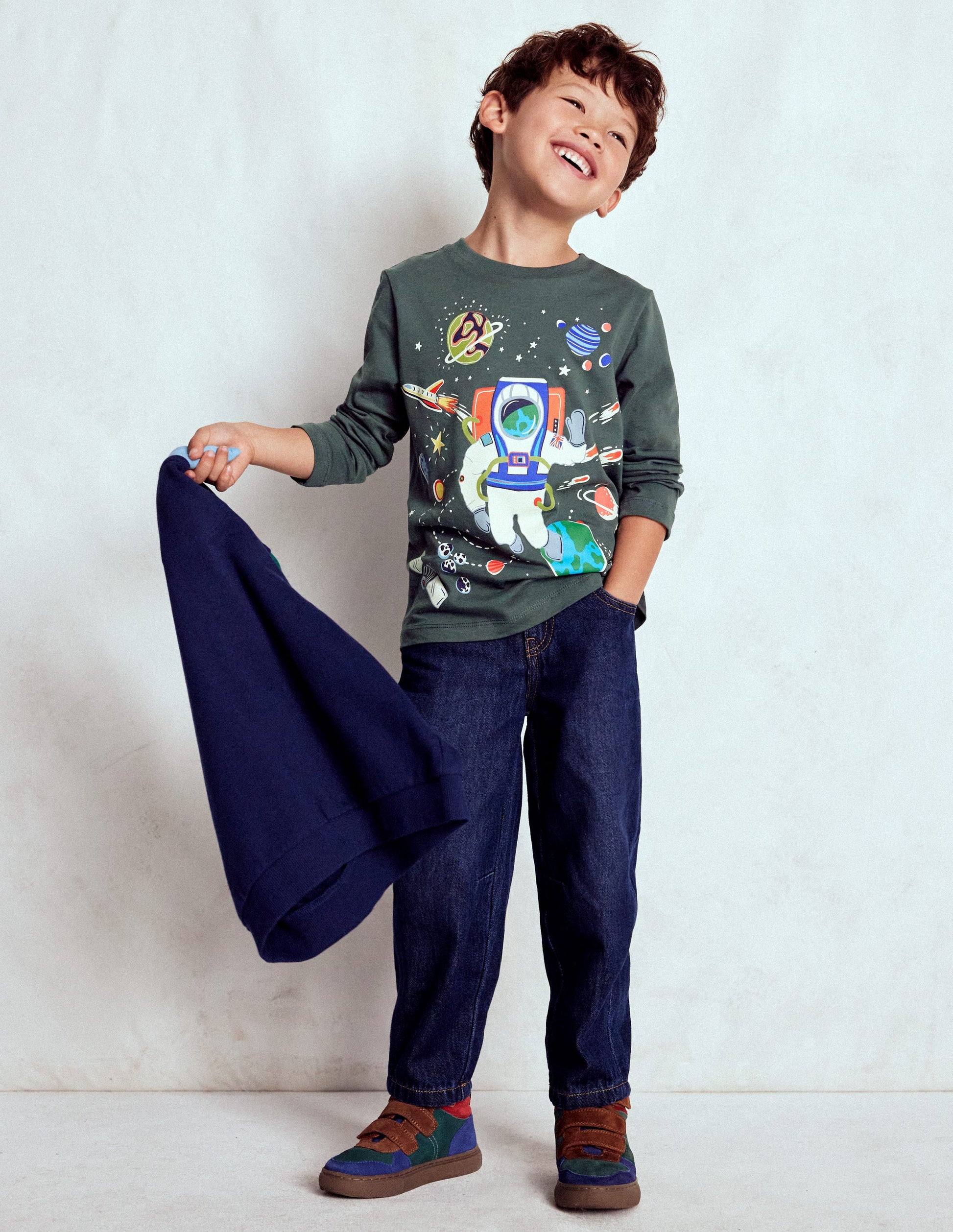 Long Sleeve Glow T-shirt-Phantom Spaceman-2