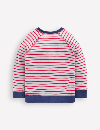 Reversible Long Sleeve T-Shirt-Mars Red/ Medieval Blue-3