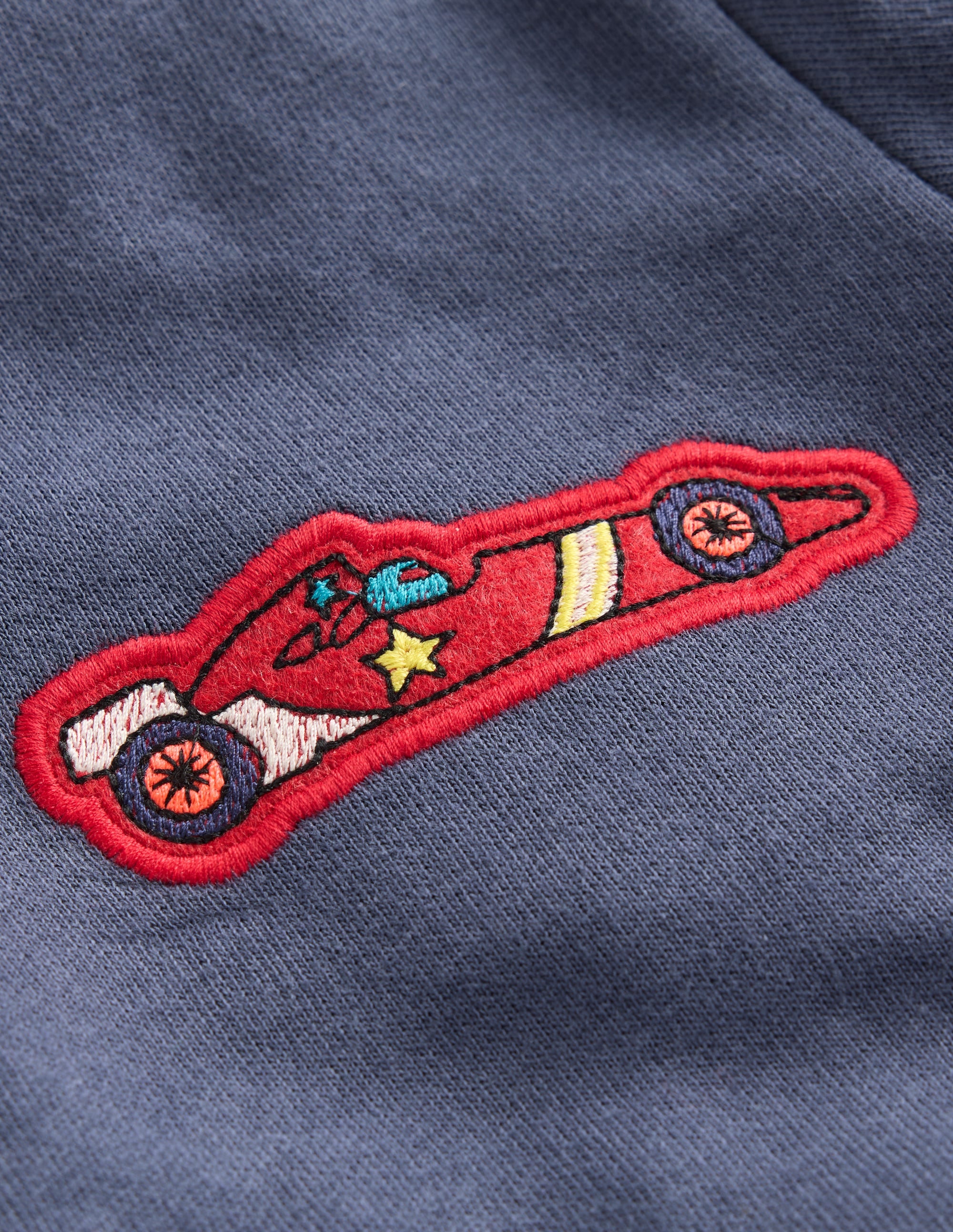 Applique Sweatshirt-Vintage Indigo Cars - Image 6