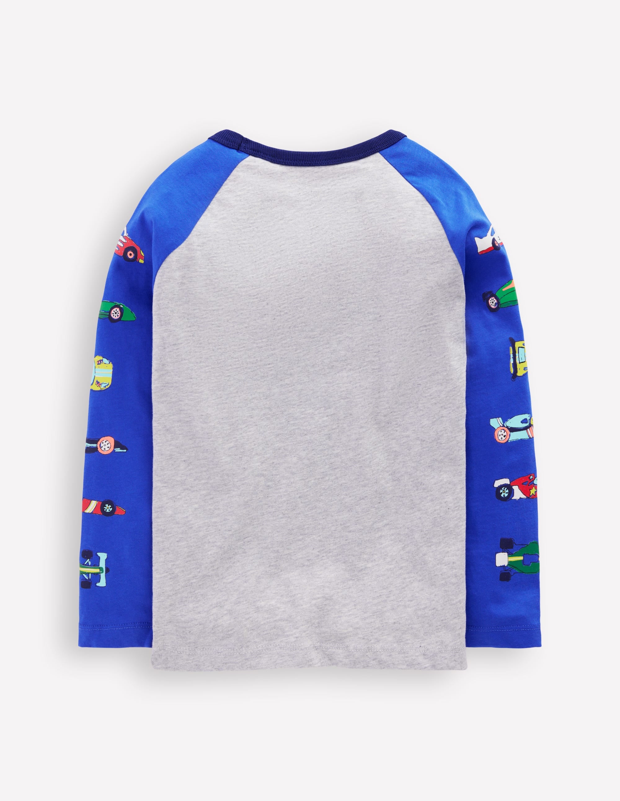 Printed Sleeve Raglan T-shirt-Racing Cars - Image 2