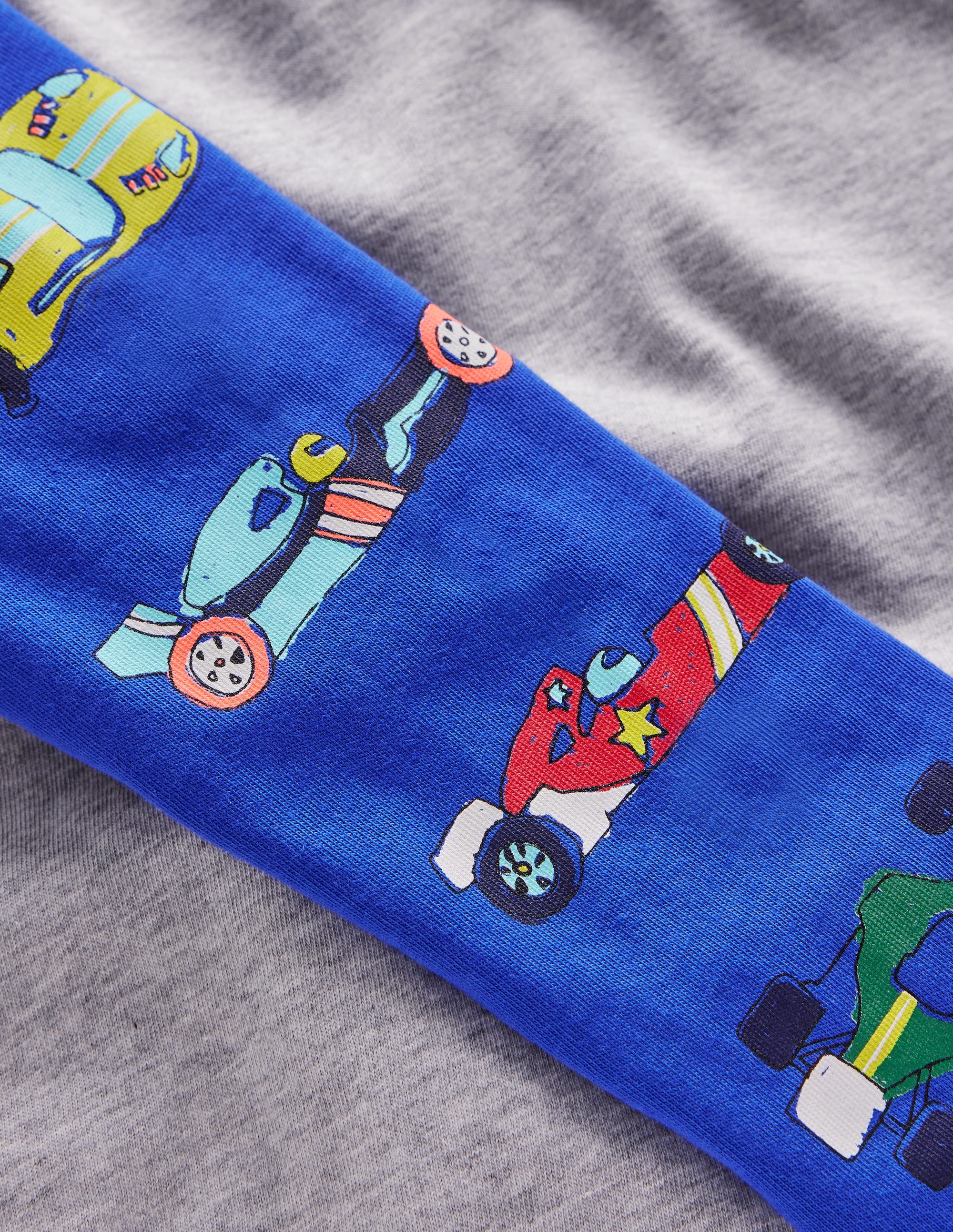 Printed Sleeve Raglan T-shirt-Racing Cars - Image 3