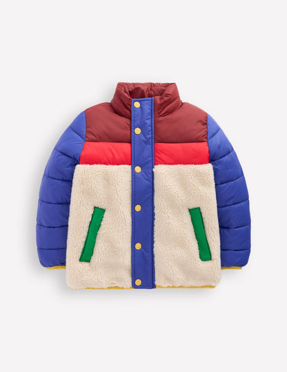 Borg Mix Jacket-Multi-4