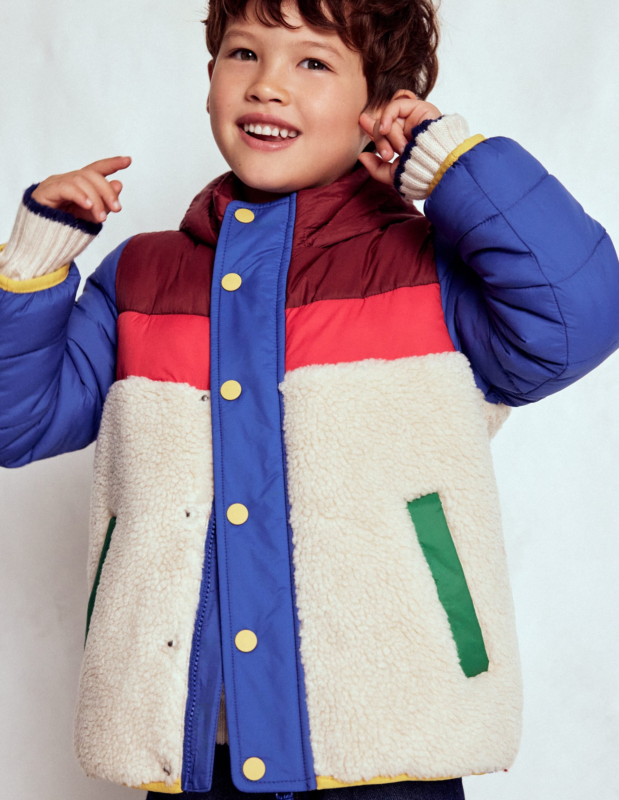 Borg Mix Jacket-Multi - Image 1