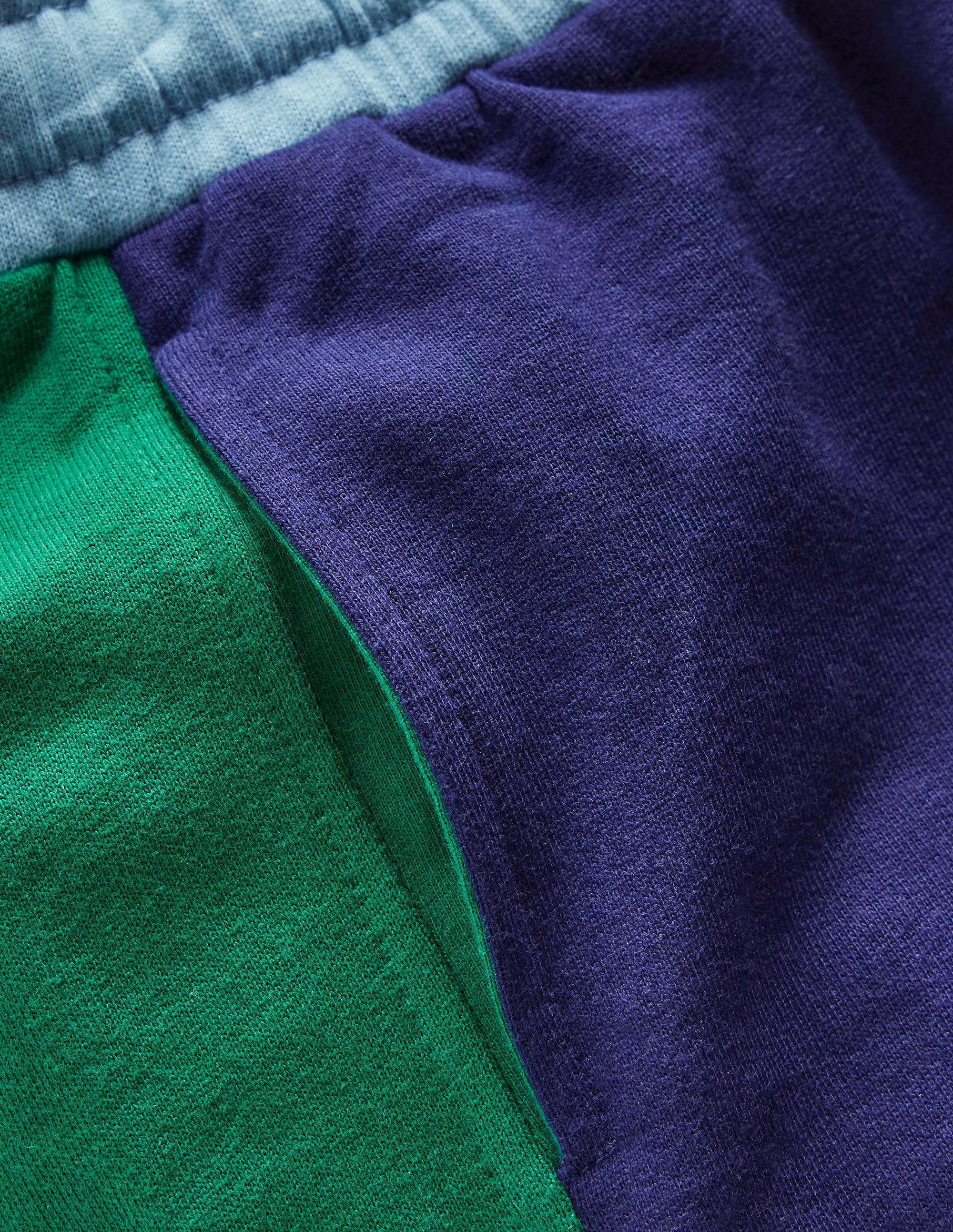 Colourblock Cuffed Joggers-Medieval blue Colourblock - Image 4
