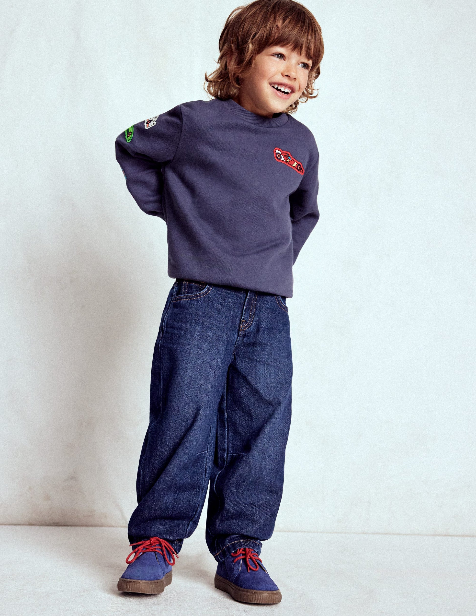 Barrel Jeans-Mid Wash-4