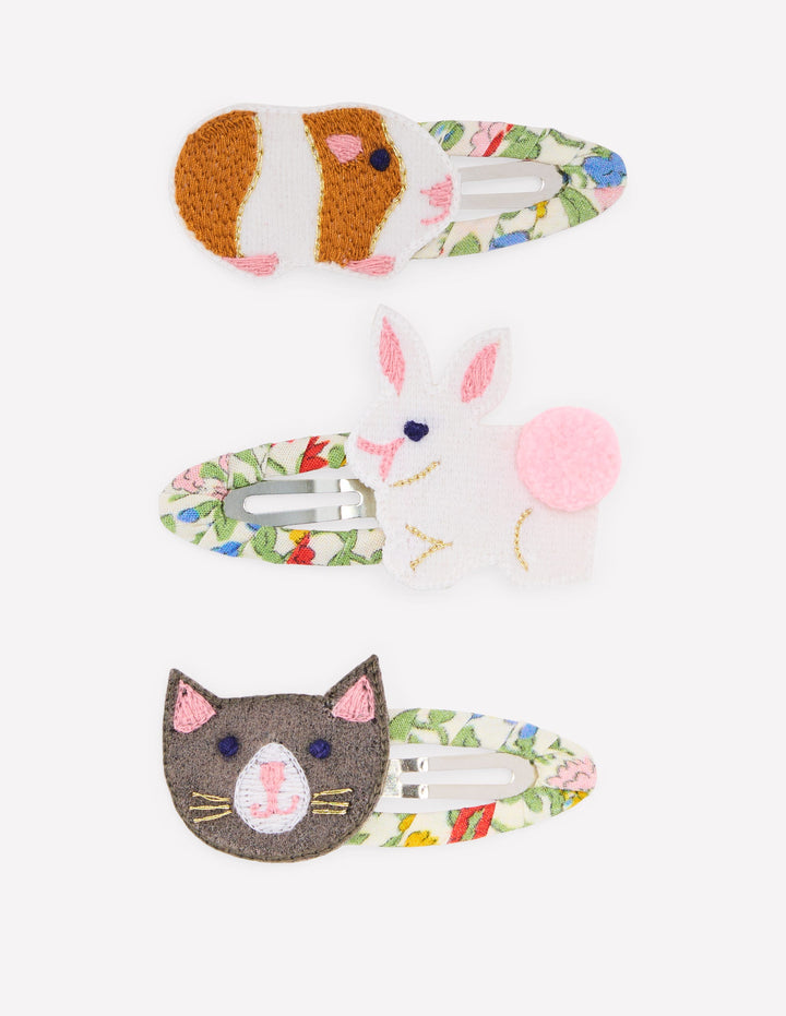 3-pack Hair Clips-Pets