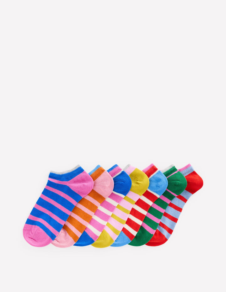 7-Pack Trainer Socks-Multi Stripe