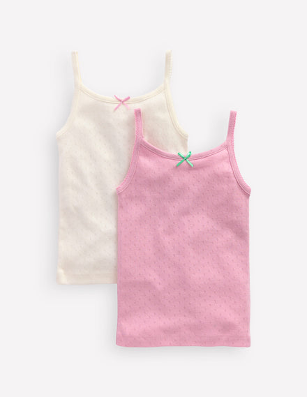 2-Pack Pointelle Vests-Multi