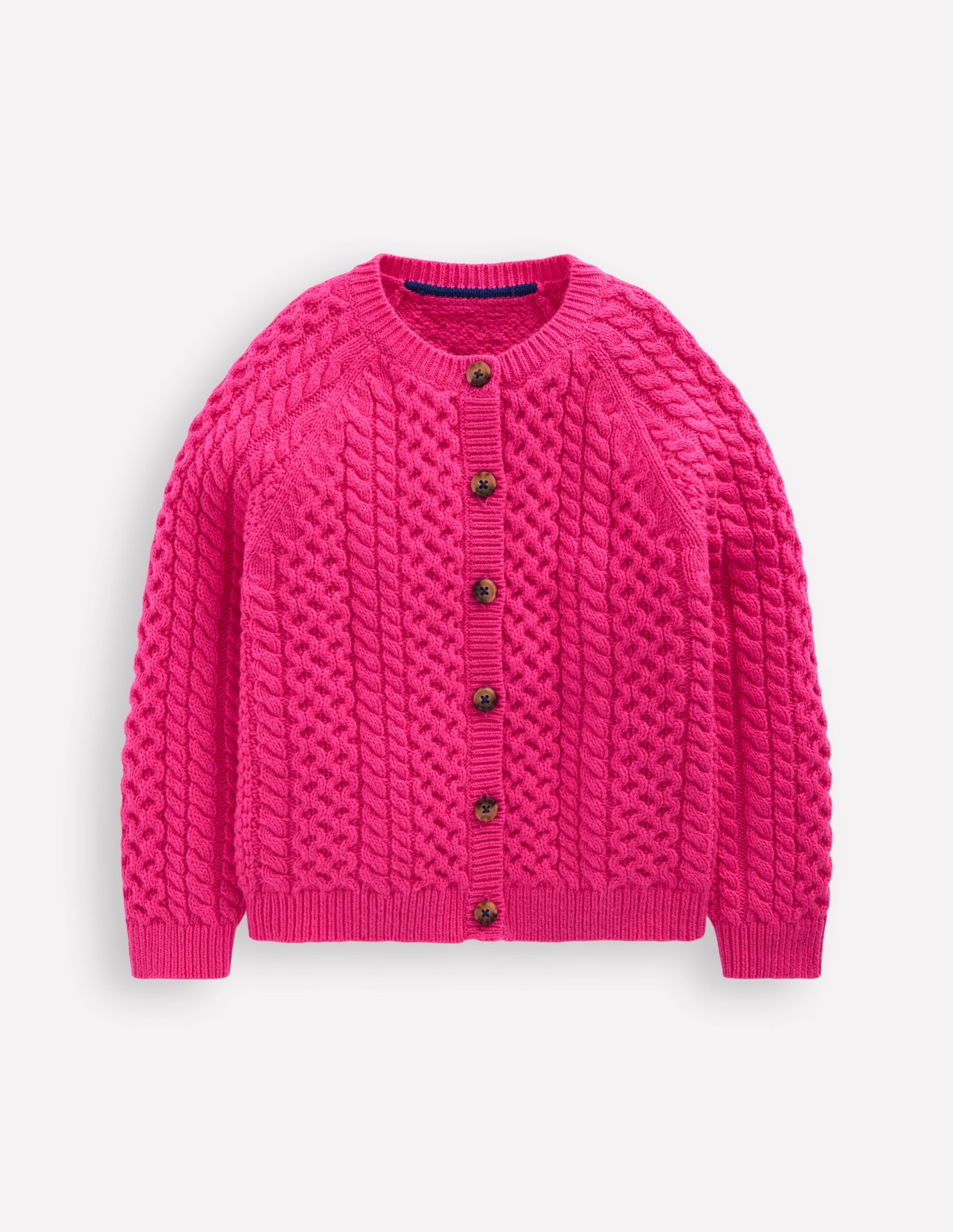 Cable Cardigan-Raspberry Pink - Image 1