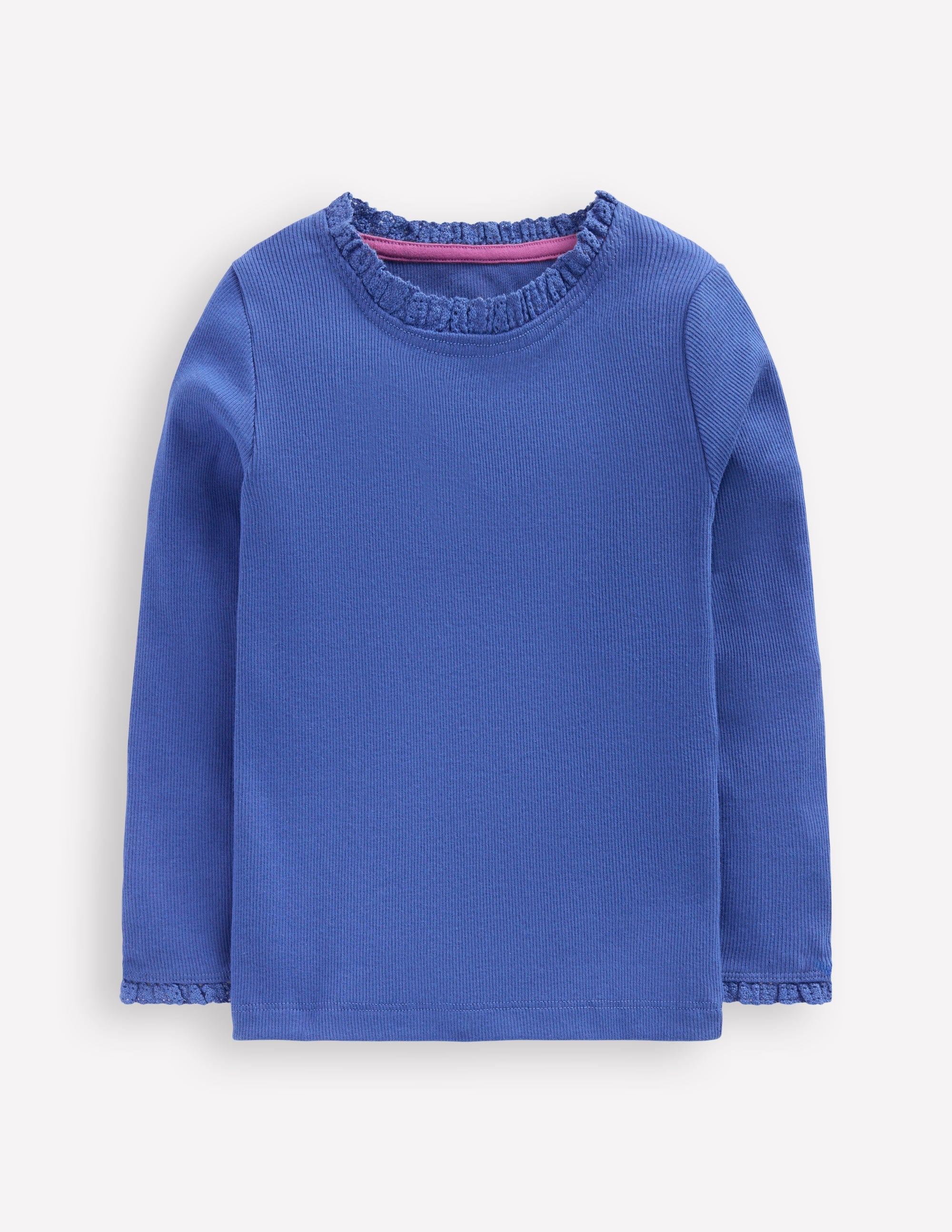 Ribbed Long Sleeve T-shirt-Bluejay - Image 1