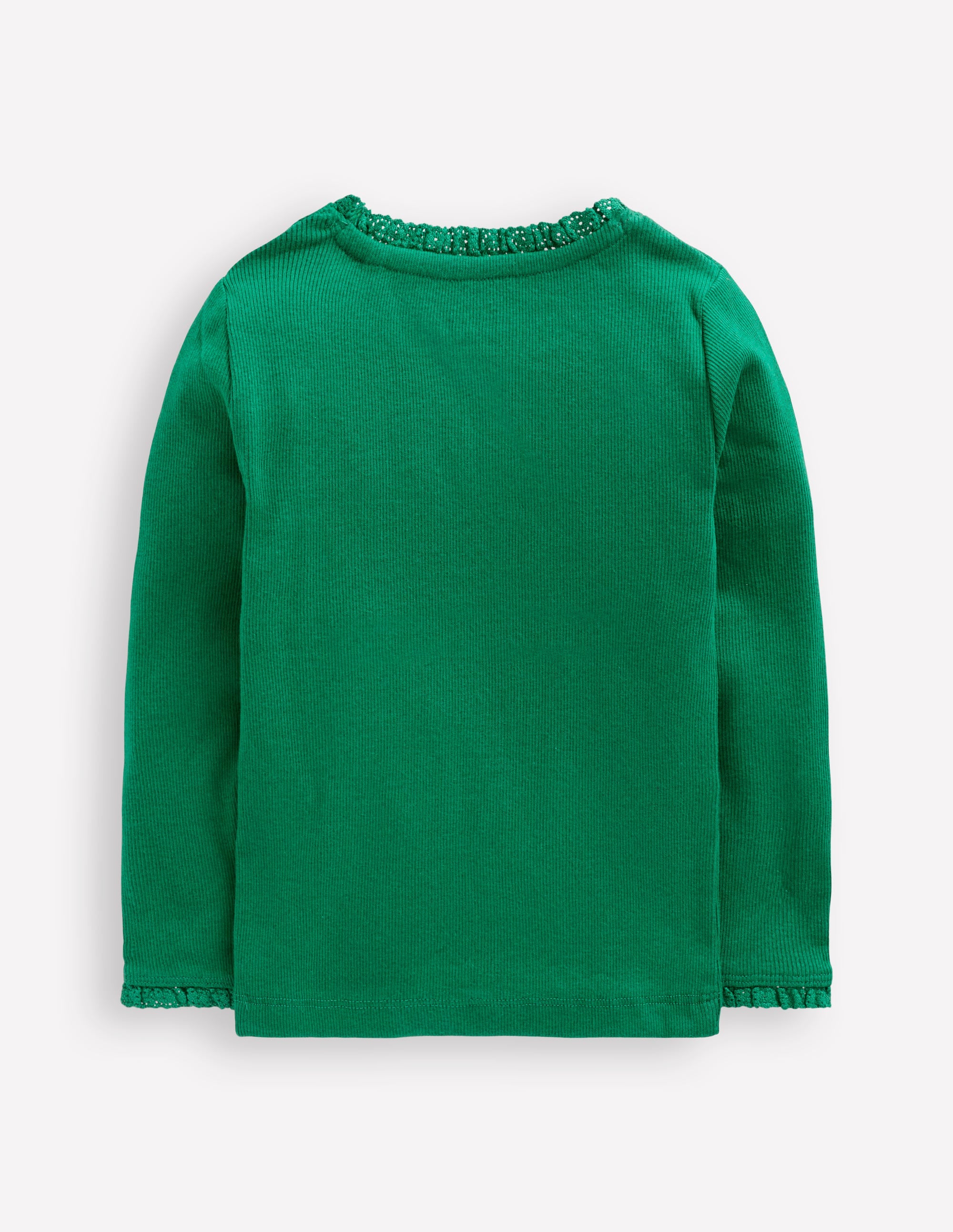 Ribbed Long Sleeve T-shirt-Shady Green - Image 2