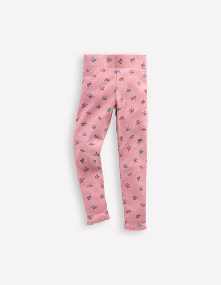 Ribbed Leggings-Chalk Pink Daisy