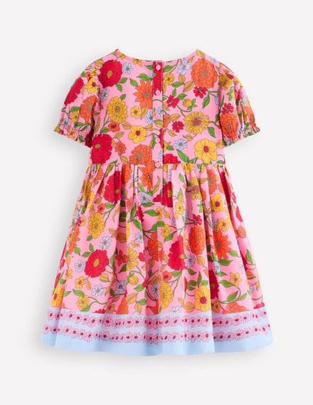 Madeline Woven Dress-Pink Floral