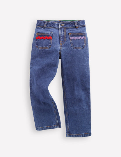 Patch Pocket Trouser-Midwash Denim-1