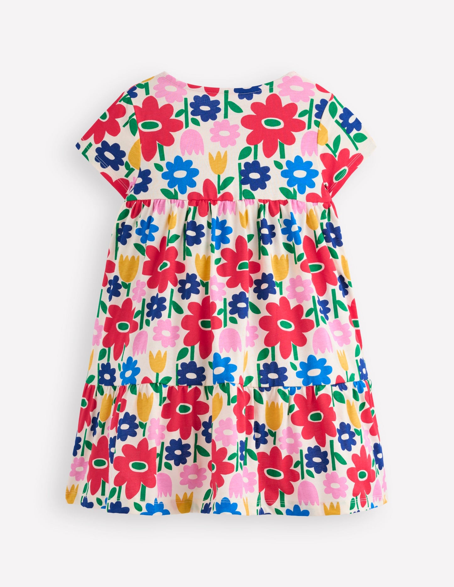 Ariel Twirly Jersey Dress-Multi Pop Flower