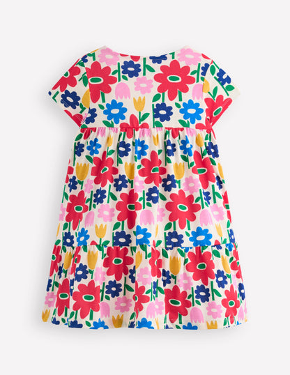 Ariel Twirly Jersey Dress-Multi Pop Flower-2