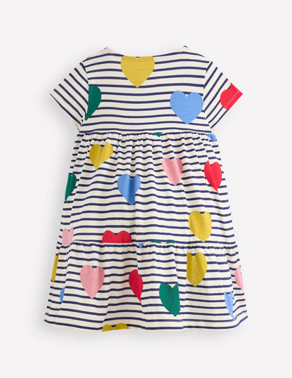 Ariel Twirly Jersey Dress-Multi Heart Stripe-5