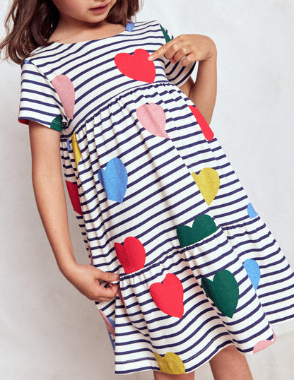 Ariel Twirly Jersey Dress-Multi Heart Stripe-2