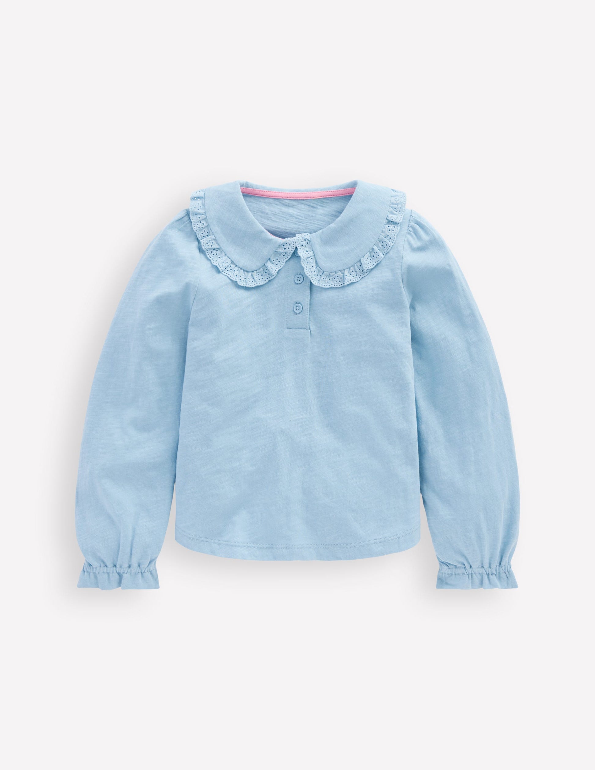 Collared Slub Top-Vintage Blue-4