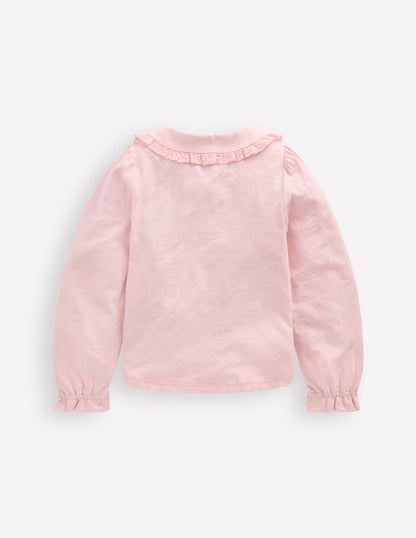 Collared Slub Top-Chalk Pink-5