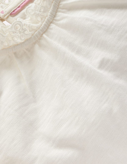 Broderie Trim Jersey Top-Soft Ivory-3