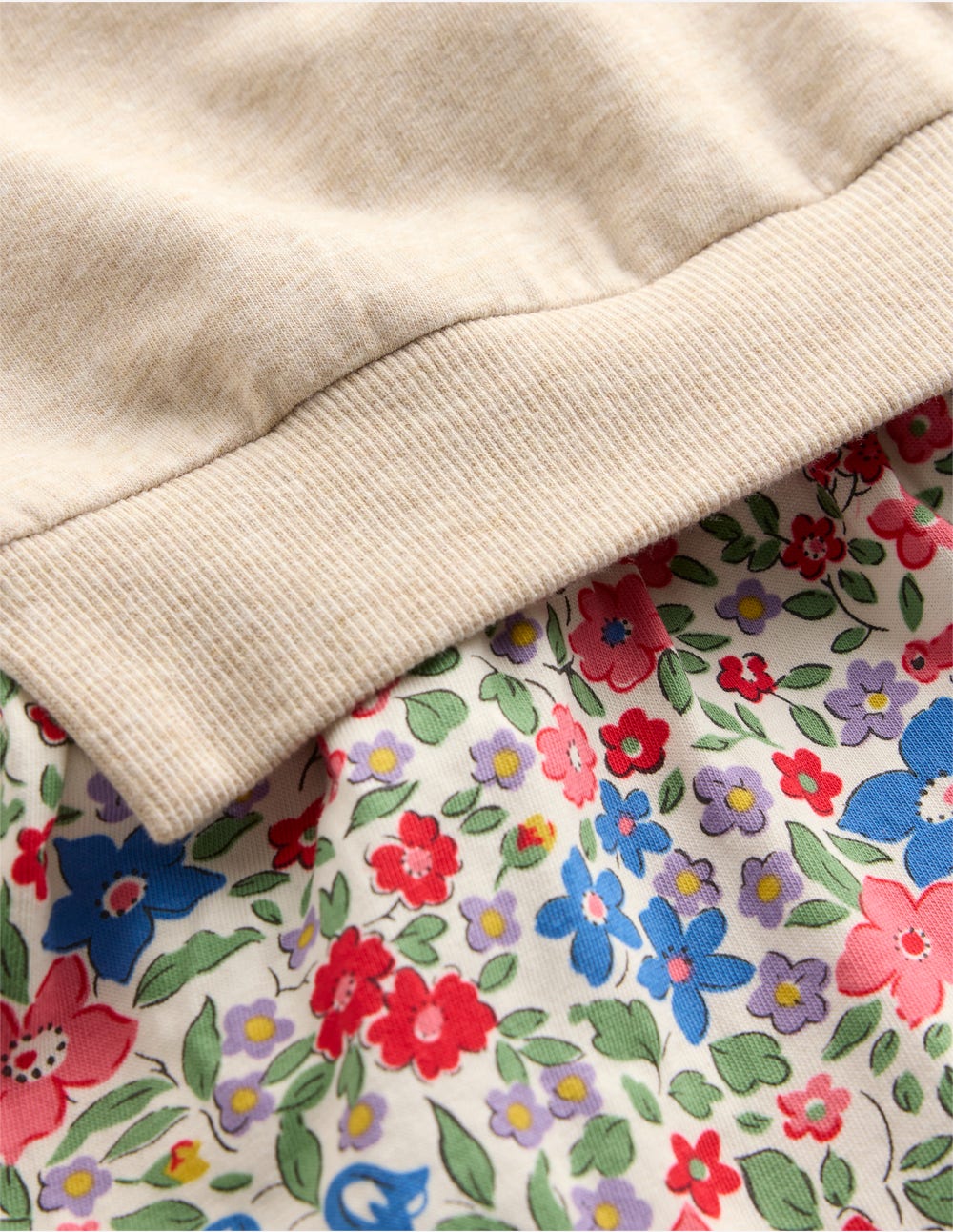 2-in-1 Sweatshirt Dress-Ivory Berry Floral-4