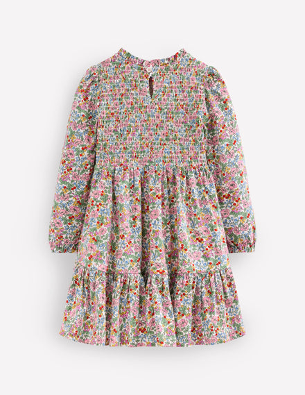 Aurora Long Sleeve Dress-Soft Ivory Berry Floral
