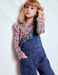 Frill Sleeve Slub Top-Rose Pink Flowerbed