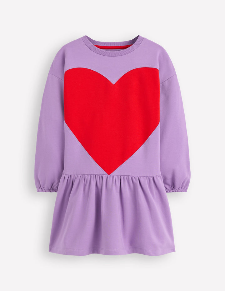 Logo Sweatshirt Dress-Aster Purple