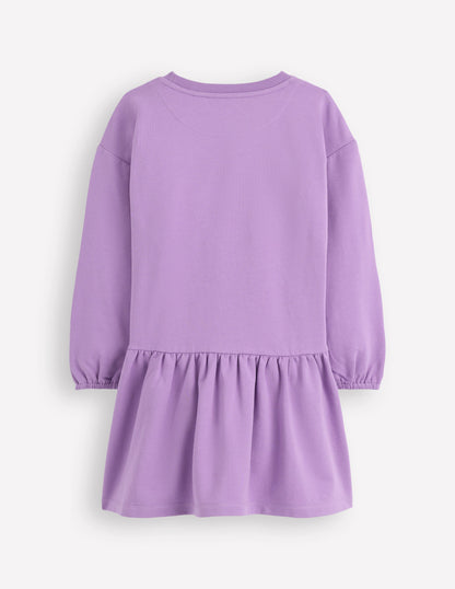 Logo Sweatshirt Dress-Aster Purple-3