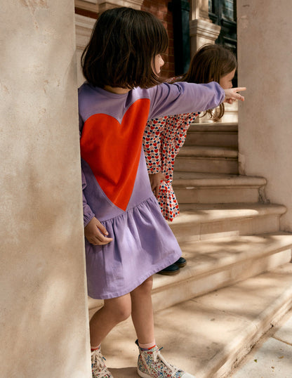 Logo Sweatshirt Dress-Aster Purple-1