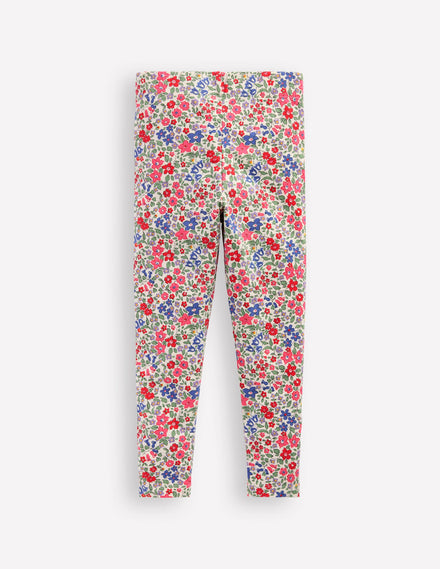 Fun Leggings-Rose Pink Flowerbed