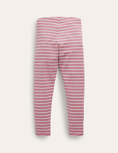 Fun Leggings-Formica Pink/Ivory Stripe-2