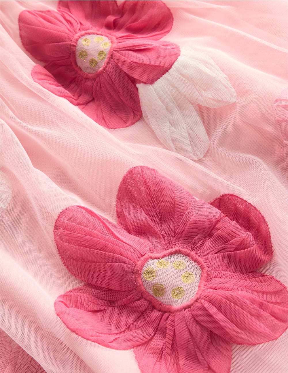 Appliqué  Tulle Dress-Chalk Pink Flower - Image 7