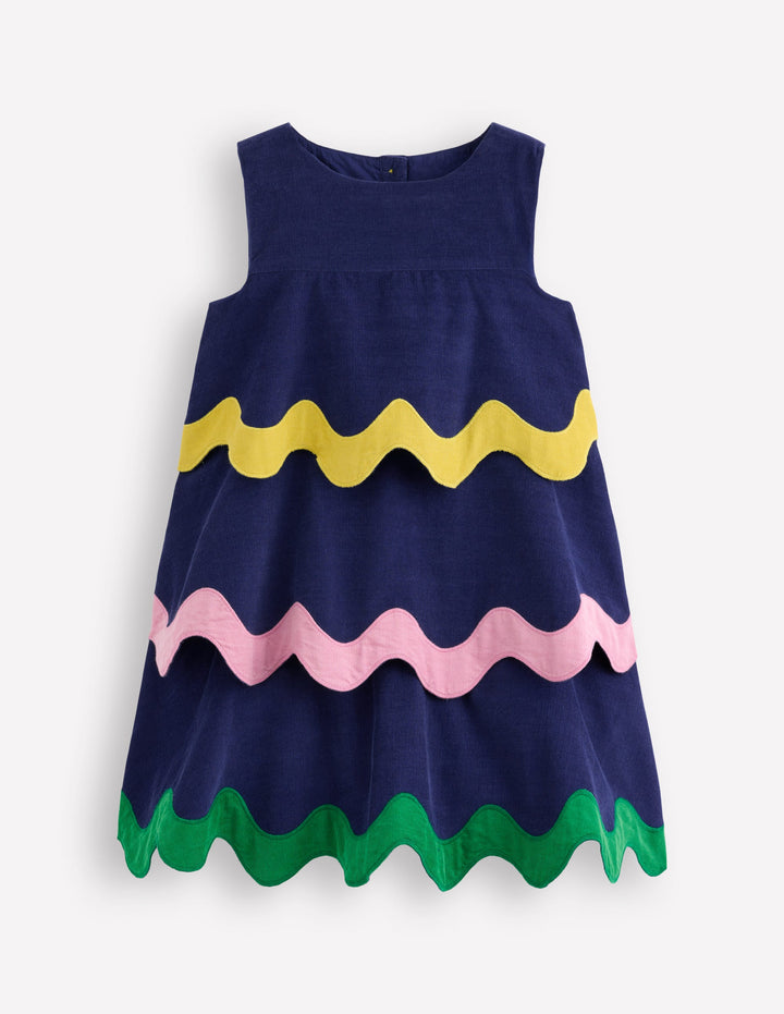 Corduroy Pencil Dress-Sapphire Blue