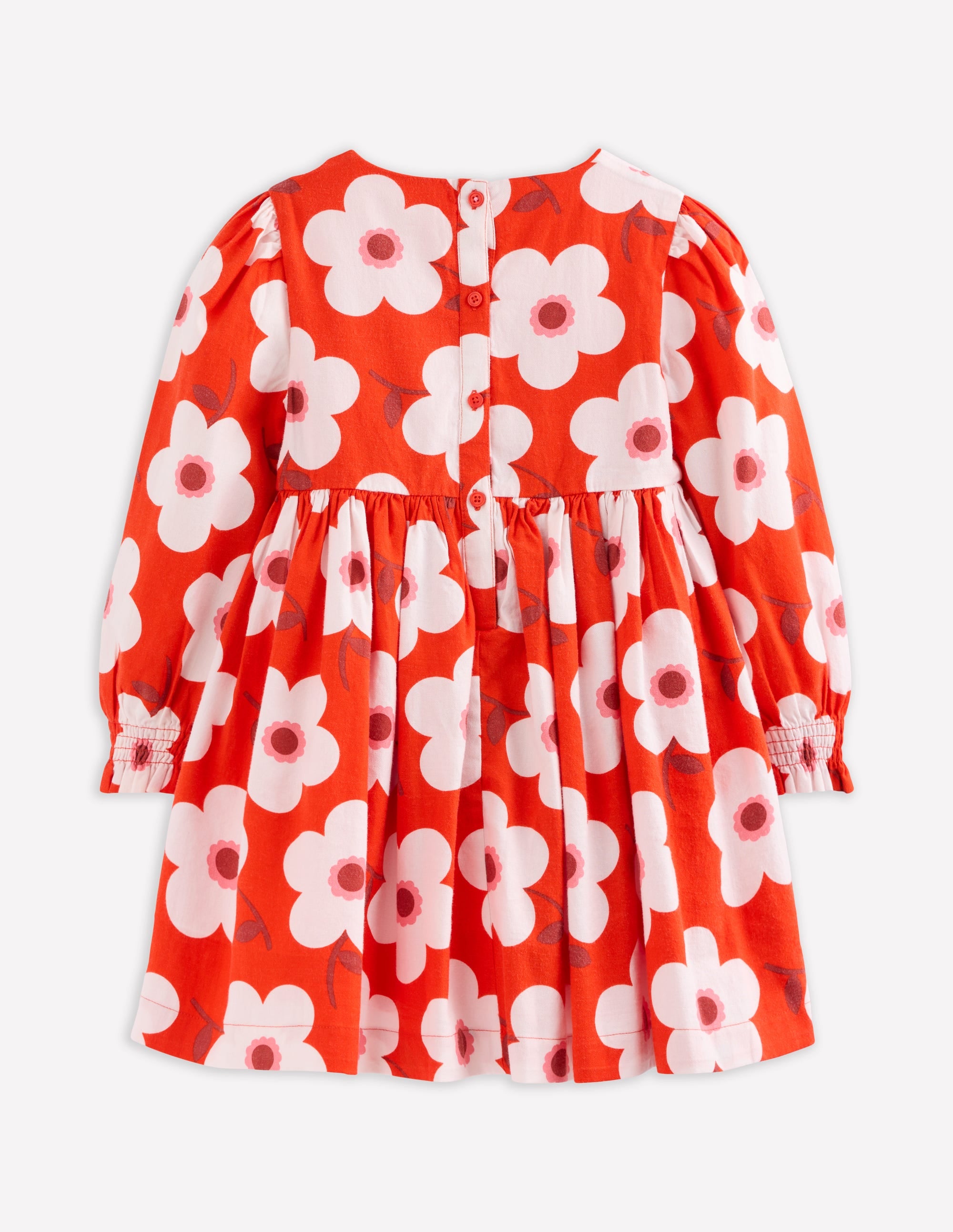 Madeline Long Sleeve Dress-Sunset Orange Giant Daisy - Image 2