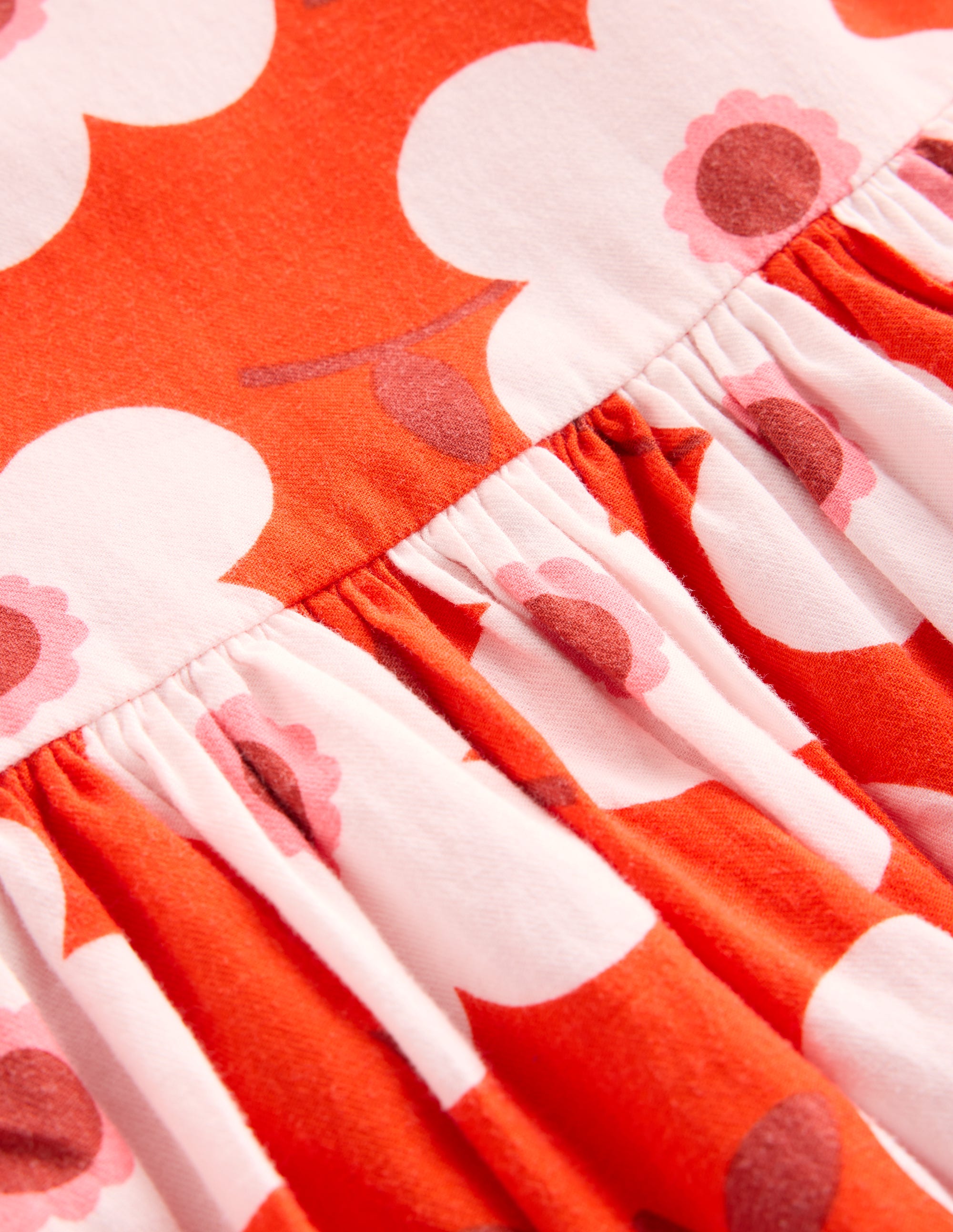 Madeline Long Sleeve Dress-Sunset Orange Giant Daisy - Image 3