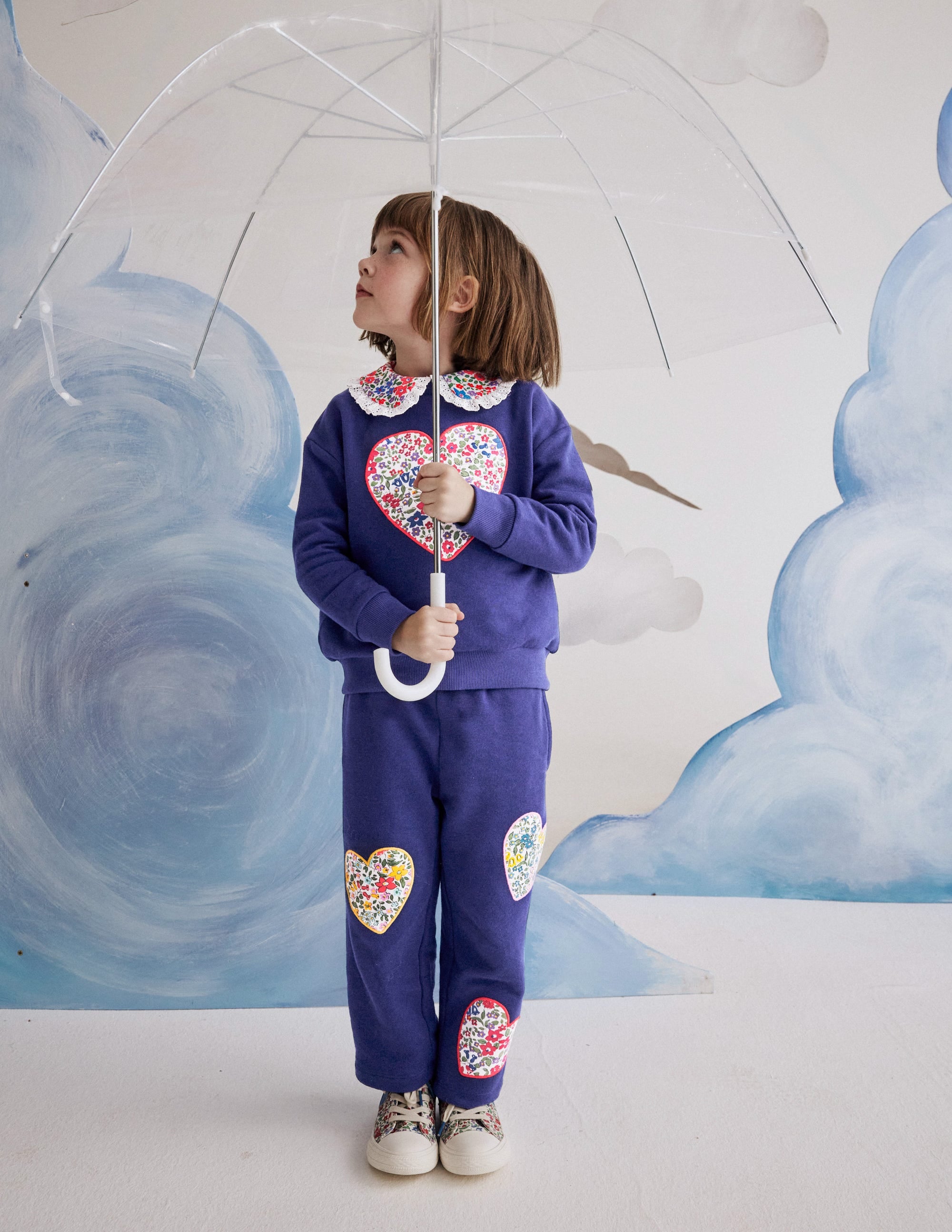 Bobbie Appliqué Joggers-Starboard Blue Hearts - Image 4
