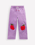Bobbie Appliqué Joggers-Aster Purple Apples