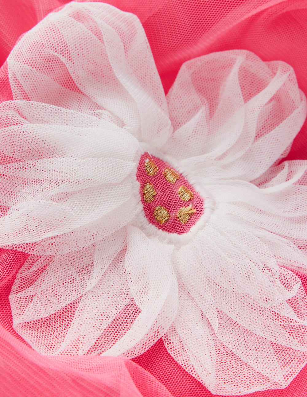 Appliqué Tulle Skirt-Pink Flowers - Image 3
