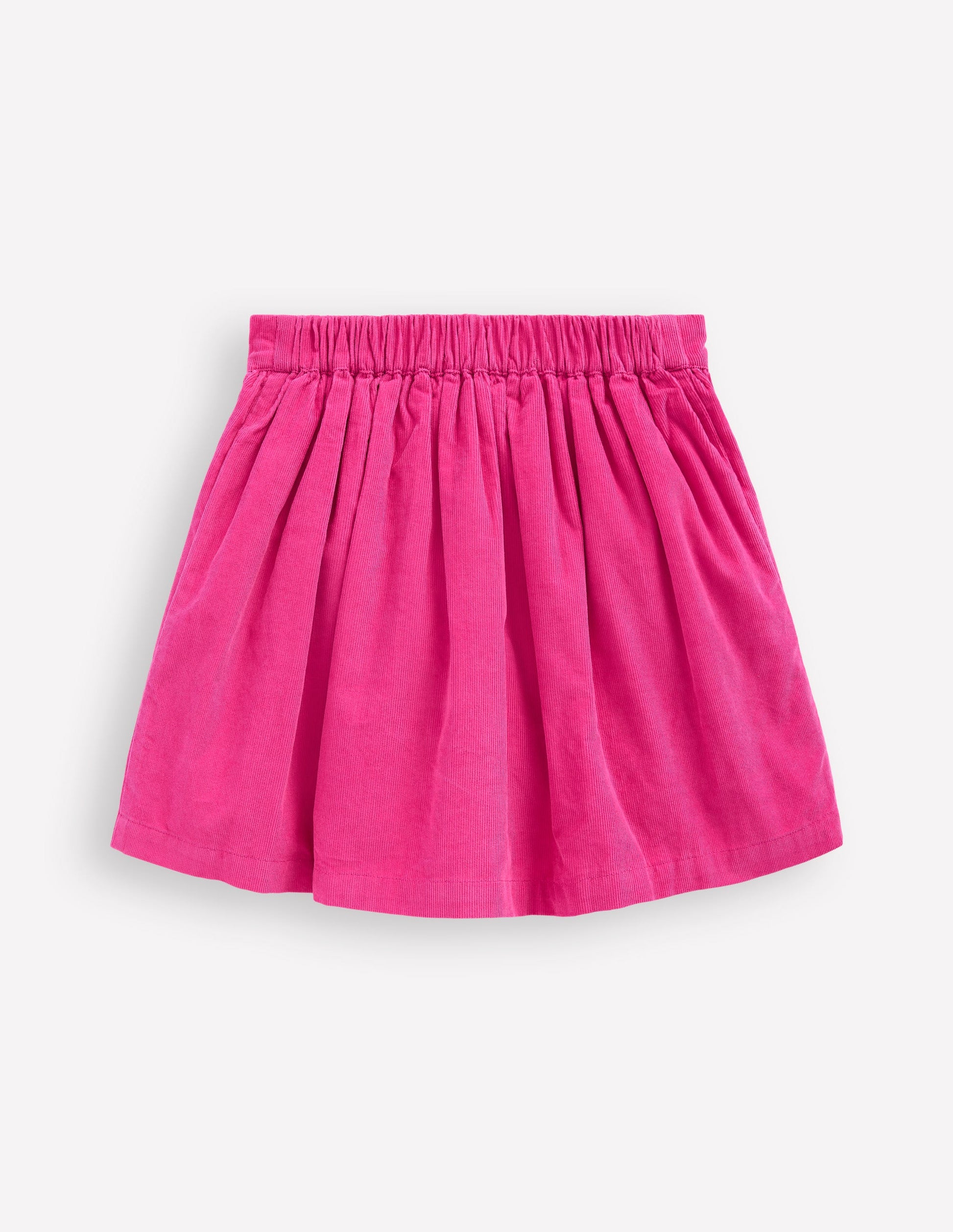 Button-through Mini Skirt-Raspberry Pink-3