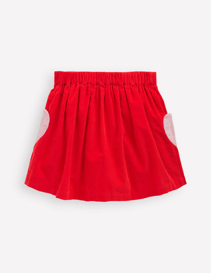 Button-through Mini Skirt-Rockabilly Red Hearts-2