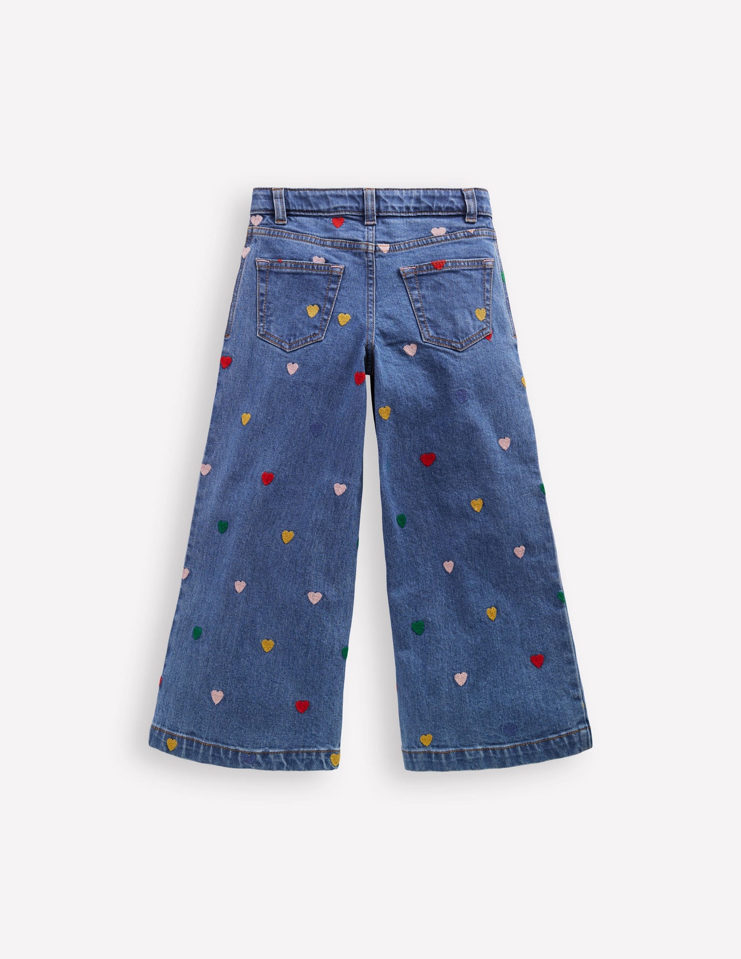 Wide Leg Trouser-Mid Vintage Denim Hearts