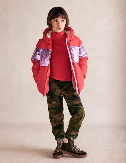 2-in-1 Padded Coat-Red/Pink Metallic-2