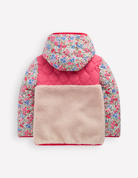 Janie Borg Mix Jacket-Rose Pink Flowerbed