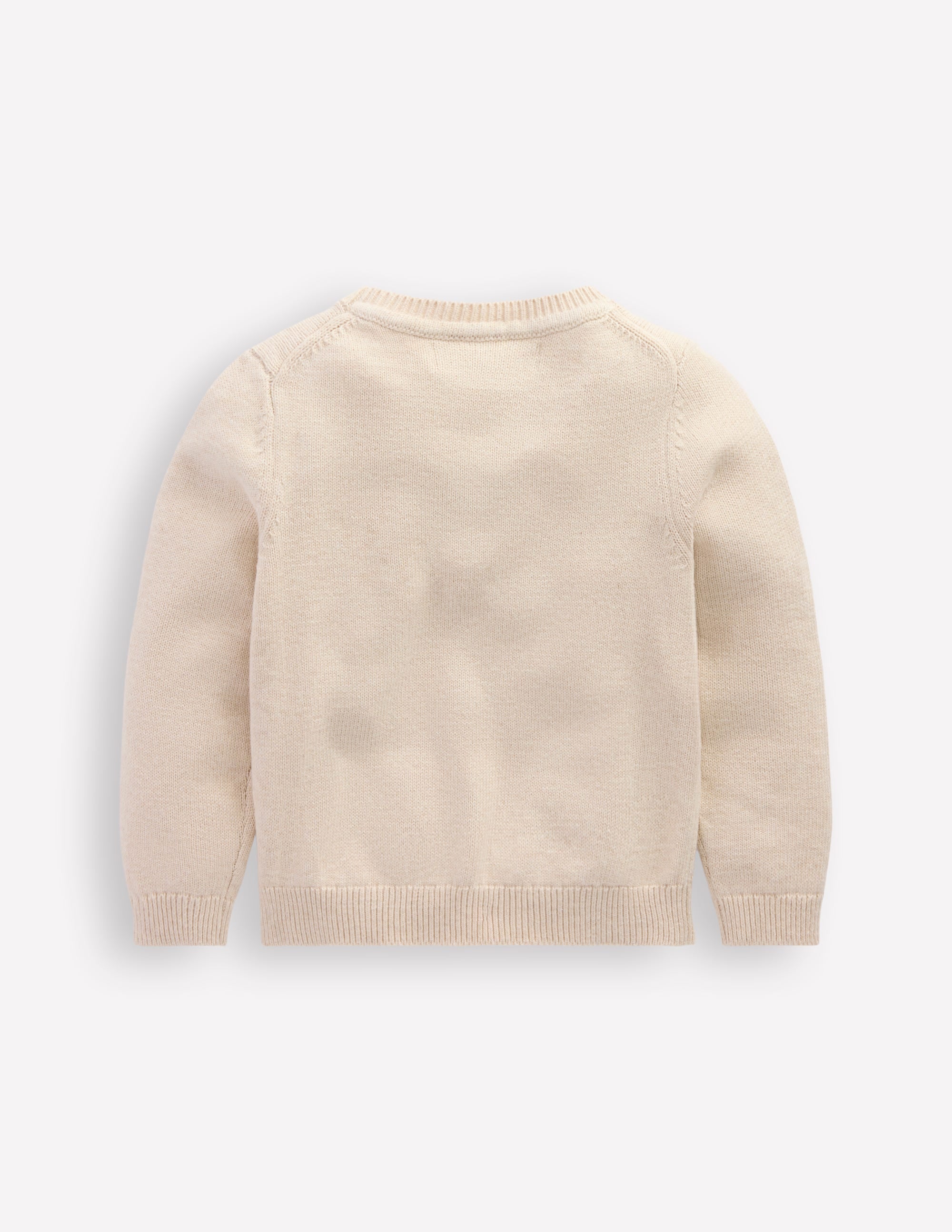 Fun Logo Jumper-Oatmeal Melange Cherries - Image 2