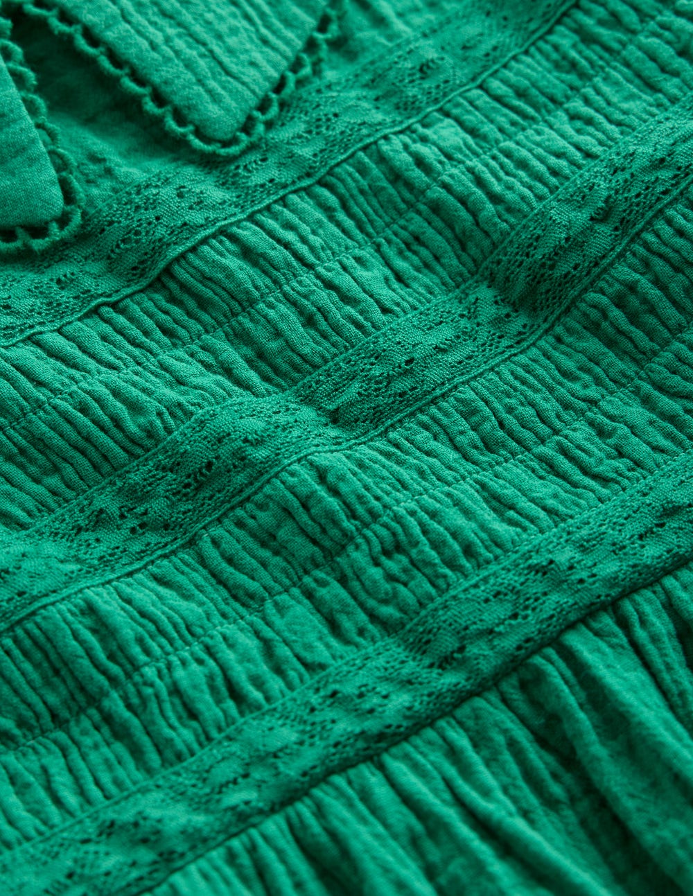 Double Cloth Collared Dress-Shady Green-4