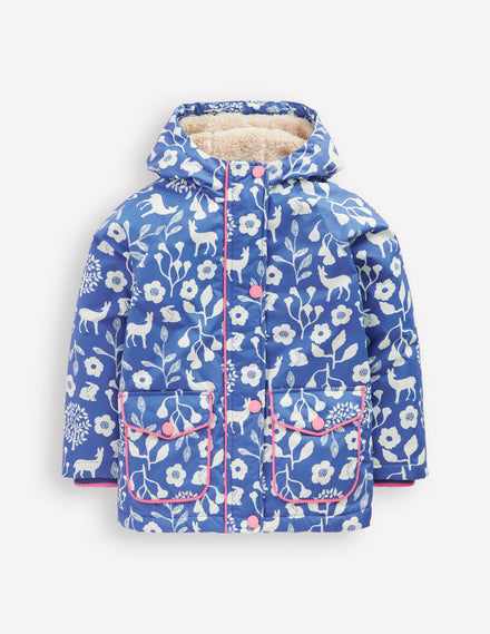 Sherpa Lined Anorak-Bluejay Woodland