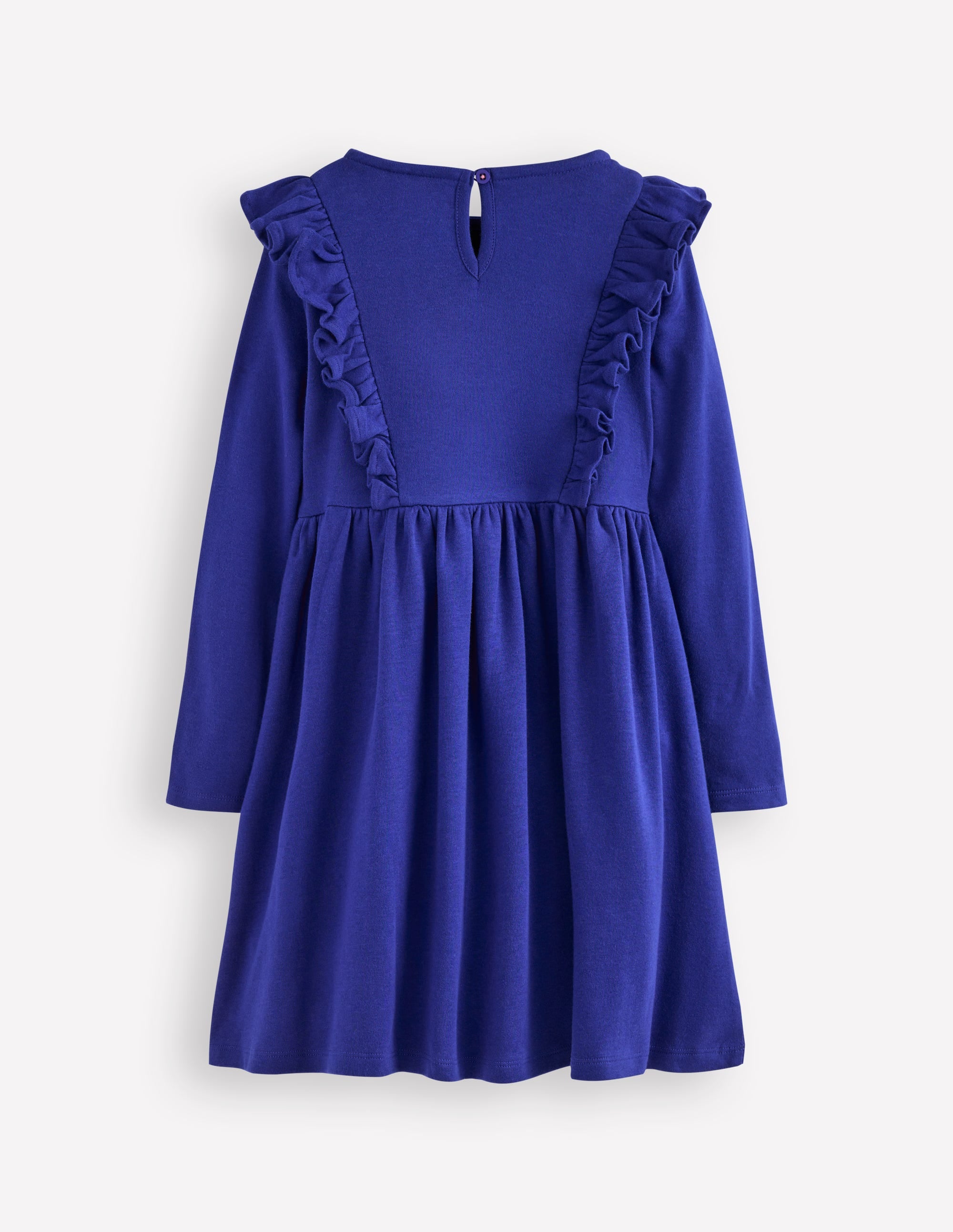 Embroidered Bodice Dress-Sapphire Blue - Image 2