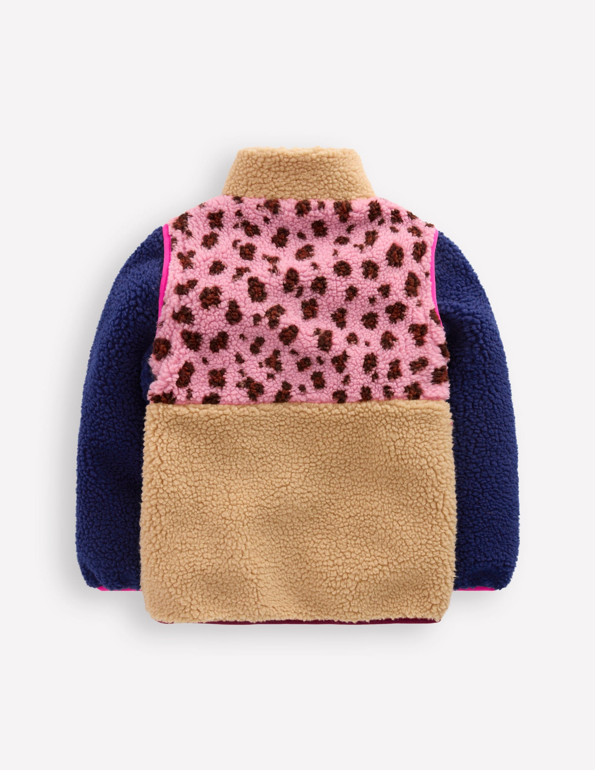 2-in-1 Borg Jacket-Pink Leopard-2